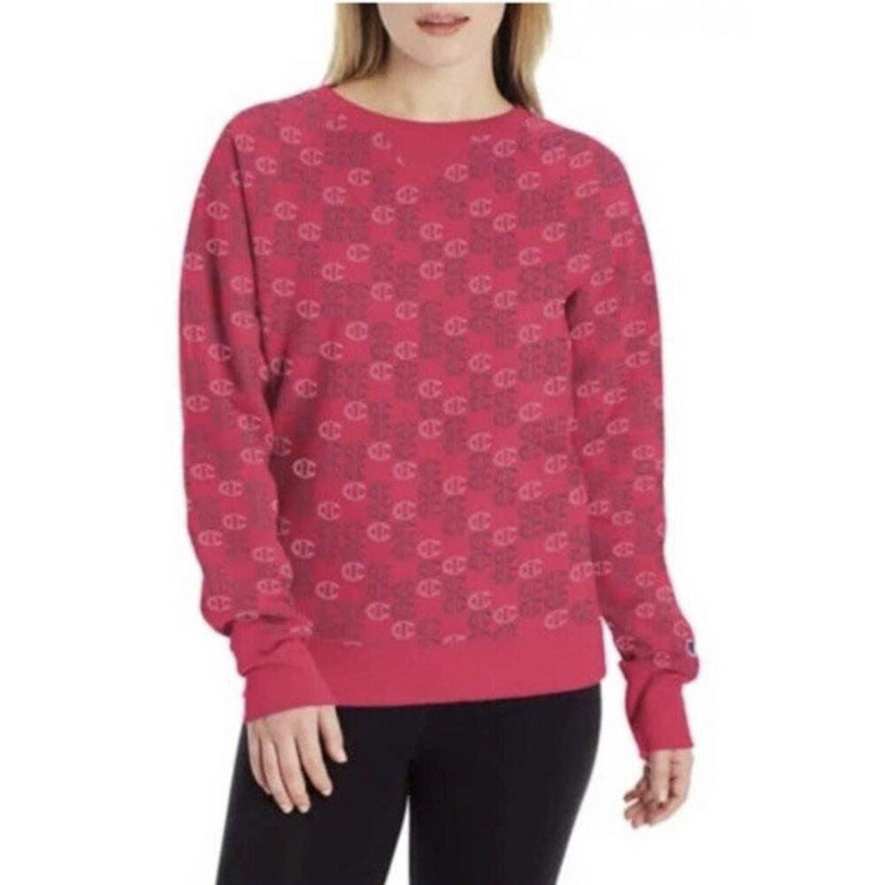 NWT CHAMPION PowerBlend Small Logo Fleece Lined Sweatshirt Womens SIZE SMALL